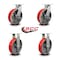 Service Caster 10 Inch Heavy Duty Red Poly on Cast Iron Wheel Caster Brakes 2 Rigid SCC, 2PK SCC-KP92S1030-PUR-RS-SLB-2-R-2 - alternate 1